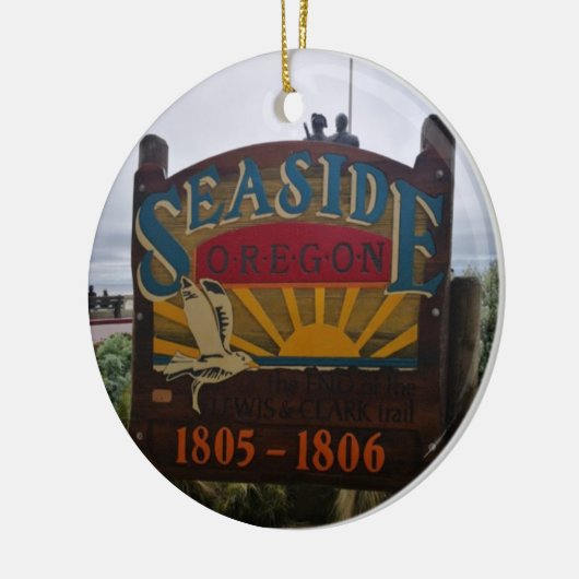 海岸のオレゴンのオーナメントの西海岸のビーチ セラミックオーナメント (左)