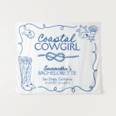 海岸のカウガール独身パーティー週末 タペストリー (正面(横))