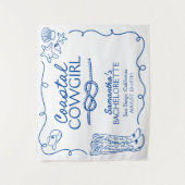 海岸のカウガール独身パーティー週末 タペストリー (正面)