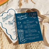 海岸のカウガール独身最後の週末の予定 招待状