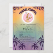 海岸のカウガール独身最後の週末 招待状 (正面)