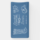 海岸のカウガール独身最後の週末 横断幕 (縦)