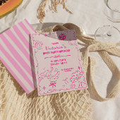 海岸のカウガール　ウィームジカルな誕生日 招待状