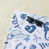 海岸のカウガール バチェロレッテ クラブ ファンパターン ビーチタオル (インサイチュ)