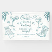 海岸のカウガール・バチェロレッテ・パーティーバナー 横断幕 (横)