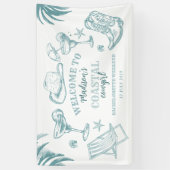 海岸のカウガール・バチェロレッテ・パーティー・バナー 横断幕 (縦)