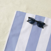 海岸のカウガール バッハ クラブ ブルー ホワイト ストライプ ビーチタオル (インサイチュ)