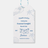 海岸のカウガール ブルーオーシャン ブライズメイドウィークエンド ギフトタグ (正面)