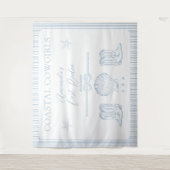 海岸のカウガール ラストロデオ ブライズメイドパーティー タペストリー (正面)