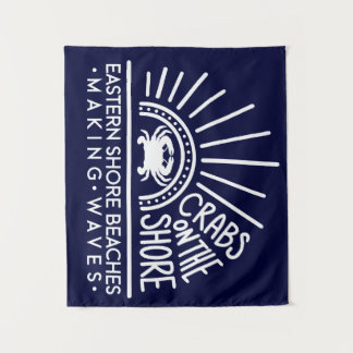 海岸のカニのタペストリー背景 タペストリー