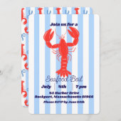 海岸のカニの夏の航海招待状 招待状 (正面/裏面)