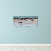 海岸のカモメ キャンバスプリント (インサイチュ (ウッドフロア))