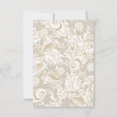 海岸のクラシック 縦型 RSVP カード (裏面)