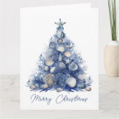 海岸のクリスマスカード オーダーメイド サンキューカード (正面)