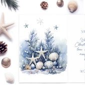 海岸のクリスマスカード オーダーメイド サンキューカード