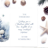 海岸のクリスマスカード オーダーメイド サンキューカード