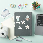 海岸のクリスマス マーメイド ボウ ヒトデ ビーチ シール (iPadカバー)