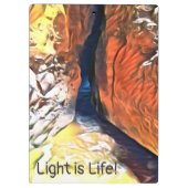 海岸のクレバスの先端の光 クリップボード (裏面)