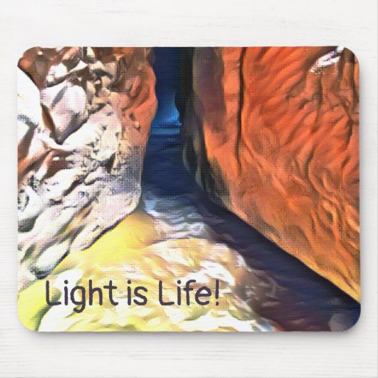 海岸のクレバスの先端の光 マウスパッド (正面)