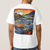 海岸のコテージ Tシャツ (裏面)
