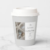 海岸のコーヒーショップビジネス 紙コップ (裏面)