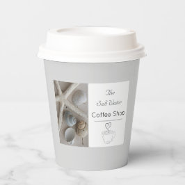 海岸のコーヒーショップビジネス 紙コップ