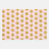 海岸のサロン パームツリー 魚 太陽 かわいい オーダーメイド ラッピングペーパーシート (正面)