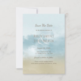 海岸のサーフビーチウェディング セーブザデート