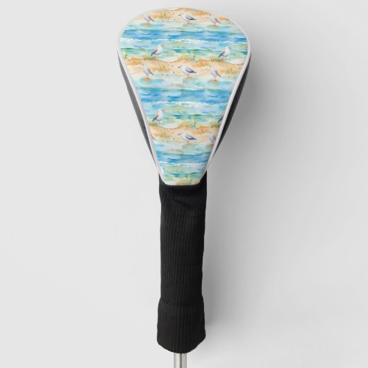 海岸のシギ 岸辺の模様 (1) ゴルフヘッドカバー (正面)