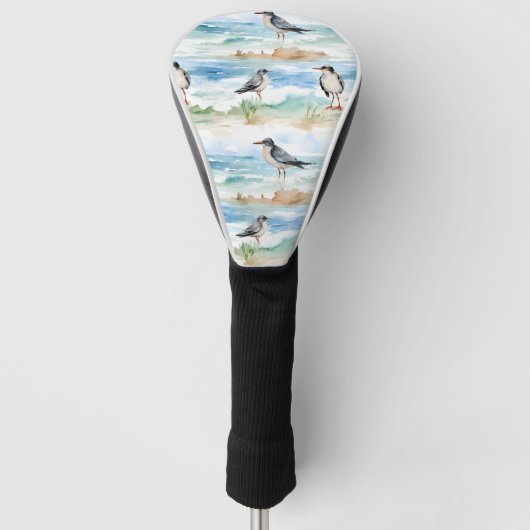 海岸のシギ 岸辺の模様 (4) ゴルフヘッドカバー (正面)