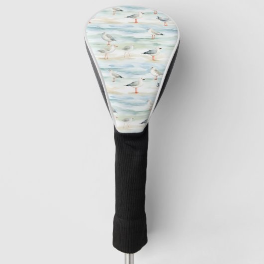 海岸のシギ 岸辺の模様 (6) ゴルフヘッドカバー (正面)