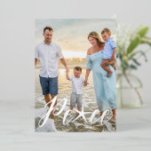 海岸のシンプルなホリデー写真フォイルカード 箔シーズンカード (立ち正面)
