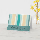 海岸のストライプ模様 カード (黄色い花)