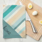 海岸のストライプ模様 キッチンタオル (四つ折り)