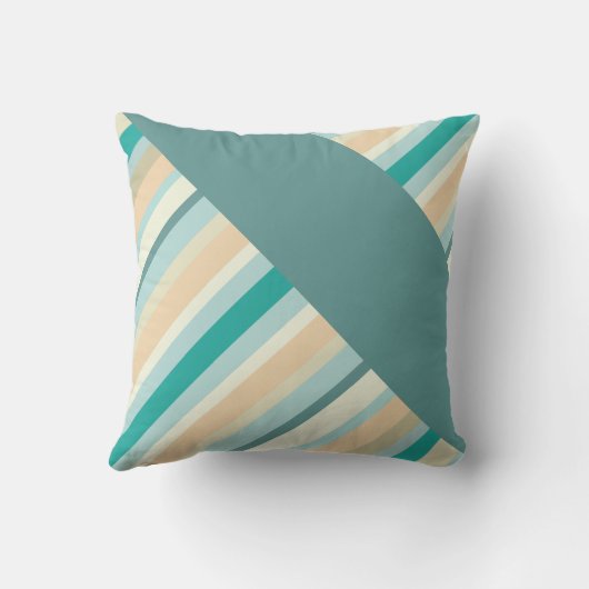 海岸のストライプ模様 クッション (裏面)