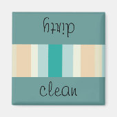 海岸のストライプ模様 マグネット (正面)