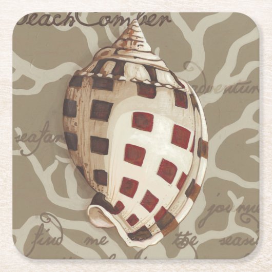 海岸のソネットI スクエアペーパーコースター (正面)