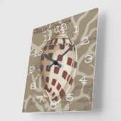 海岸のソネットI スクエア壁時計 (傾斜)