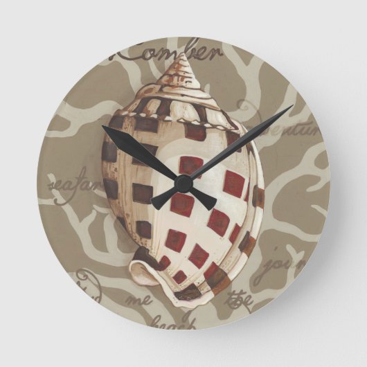 海岸のソネットI ラウンド壁時計 (正面)