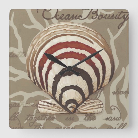 海岸のソネットII スクエア壁時計 (正面)