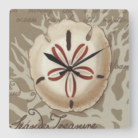 海岸のソネットIII スクエア壁時計 (正面)