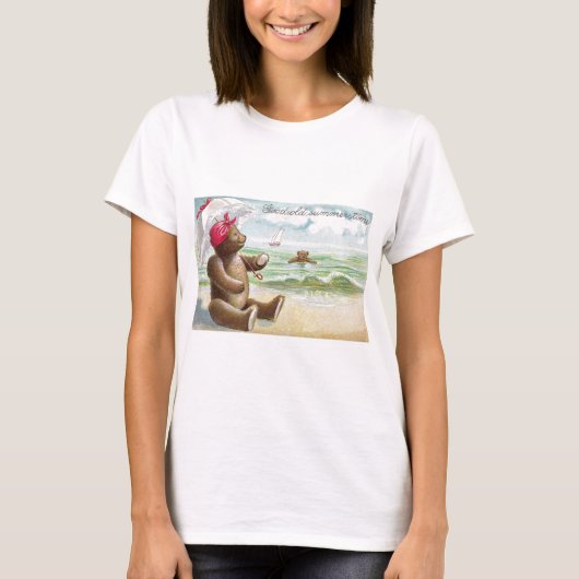 海岸のテディー・ベア Tシャツ (正面)