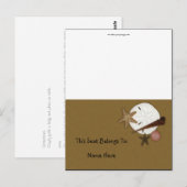 海岸のテーブルのテント ポストカード (正面/裏面)