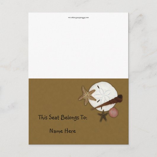 海岸のテーブルのテント ポストカード (正面)