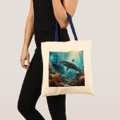 海岸のトラザメとサンゴ礁 トートバッグ (正面(商品))
