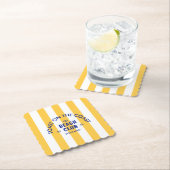 海岸のトースト ビーチクラブ イエローストライプ ペーパーコースター (インサイチュ)