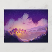 海岸のナイトシティ ポストカード (正面)