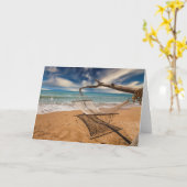 海岸のハンモック カード (黄色い花)