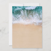 海岸のハートビーチウェディング 招待状 (裏面)