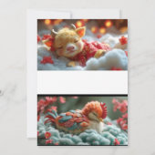 海岸のハート：輝くビーチ結婚式の招待 招待状 (裏面)